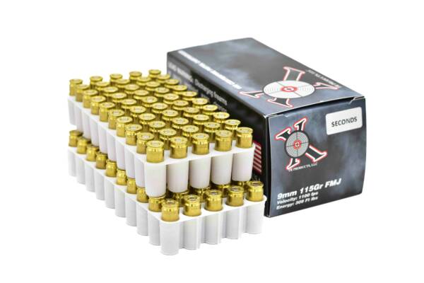 TR Products 9mm 115gr FMJ 100 Round Box Blemished - Image 2